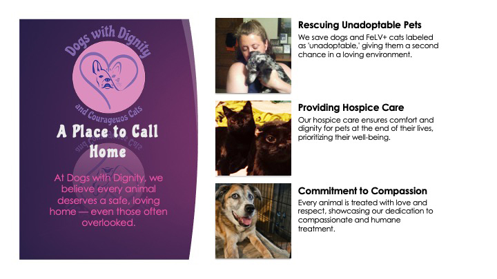 Mission Slide - A Place to Call Home with focus on safety and unconditional care.